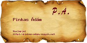 Pinkas Ádám névjegykártya